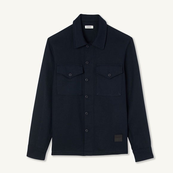 Sandro Mens Cotton & Linen Overshirt New Small